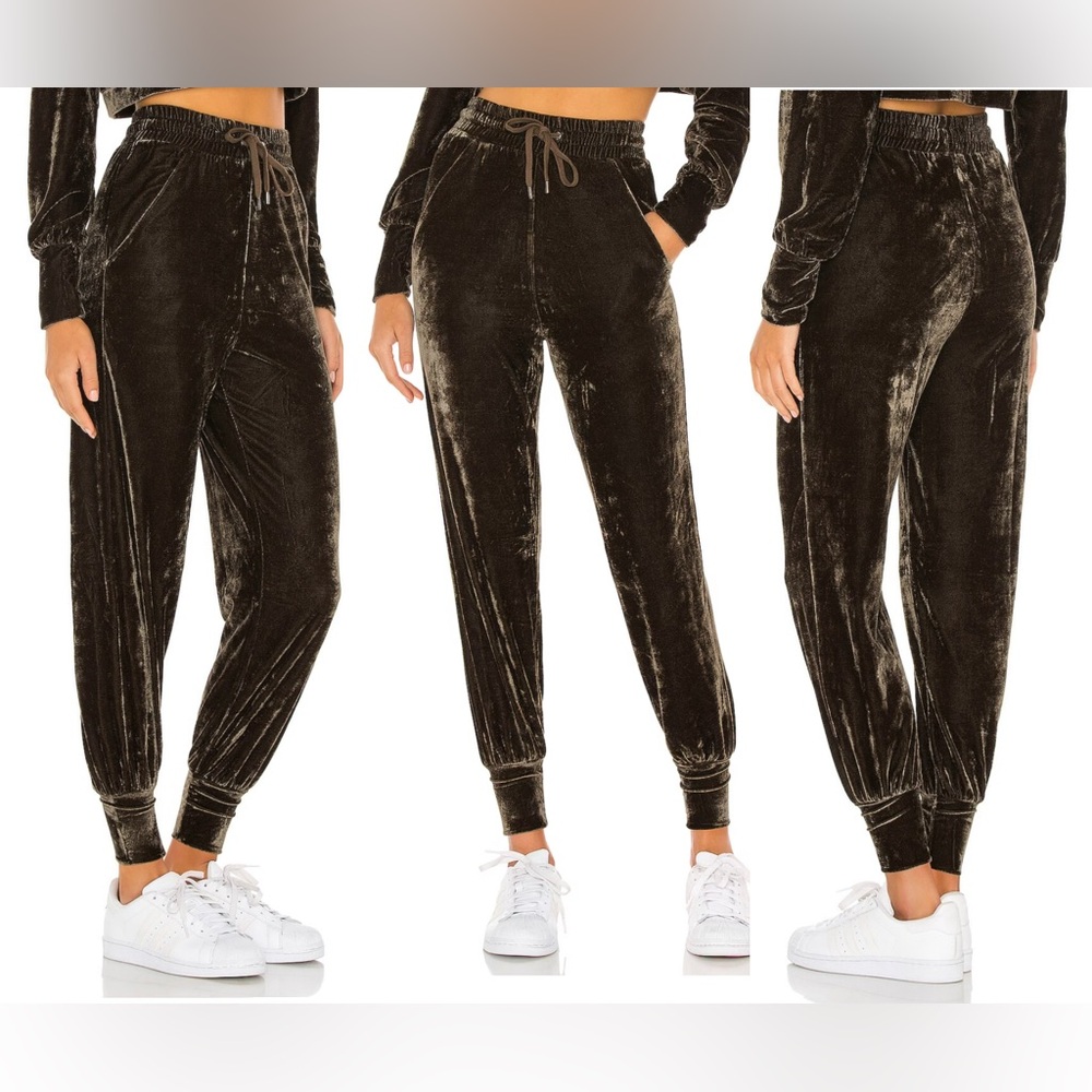 Michael Costello X Revolve | Stylish Comfy Velvet Jogger Sweatsuit Set Size XS - Picture 4 of 15
